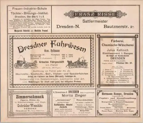 Dresden-Zwinger,  Original Farblitho um 1890