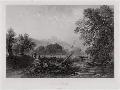 Großbritannien: Dover Castle Kent, Echter Stahlstich um 1875