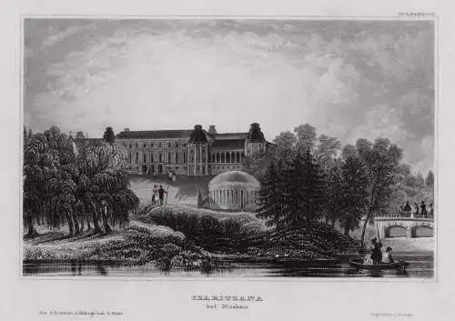 Czaritzana beí Moskau, echter Stahlstich um 1850