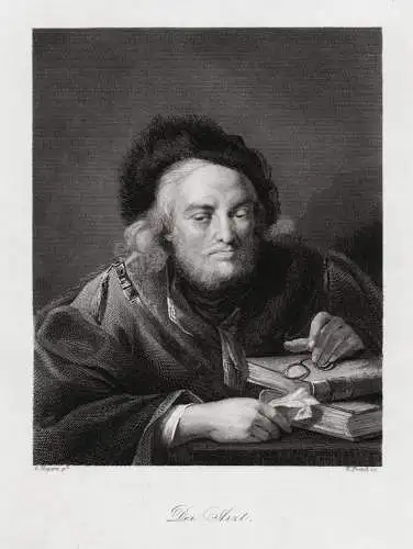 Arzt, Doktor: Porträt. Originaler Stahlstich, French um 1850