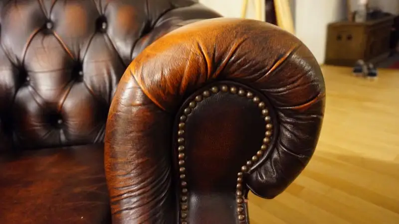Chesterfield Sessel Vintage Ledersessel Loungesessel braun
 2