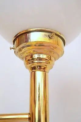 Einzigartige Jugendstil Gründerzeit Landhaus Stil Leuchte Messing Salonlampe 5