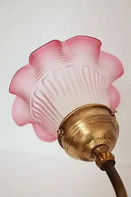 2 Stück seltene original Jugendstil Wandleuchte Wandlampe Messing 1910
