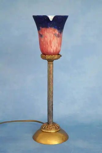 Klassische Empire Tischleuchte Messing um 1920 Jugendstil Tischlampe