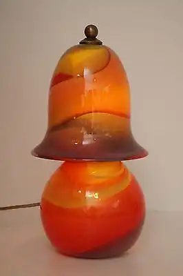 Sammlerstück Tischlampe Römische Glashütte Linz rar 70er wie Peil & Putzler