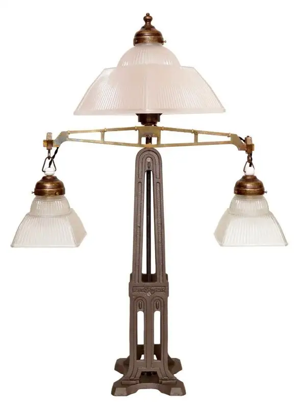 Einzigartige Art Déco Prunkleuchte Tischlampe 