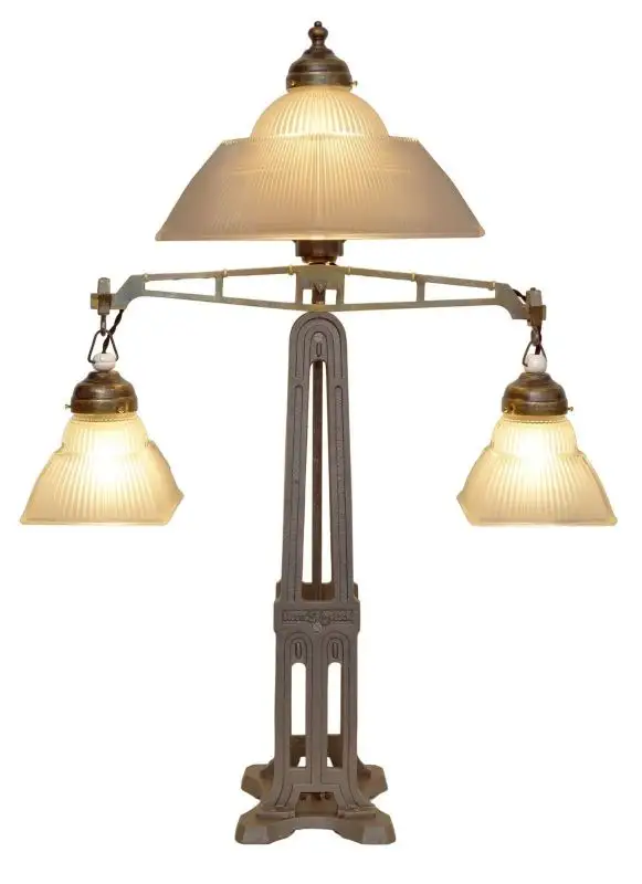 Einzigartige Art Déco Prunkleuchte Tischlampe 