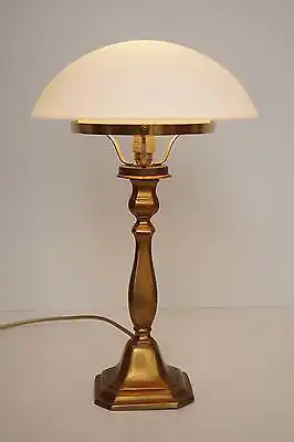 Zierliche Art Déco Schreibtischleuchte Pilzlampe Pilz Tischlampe Messing