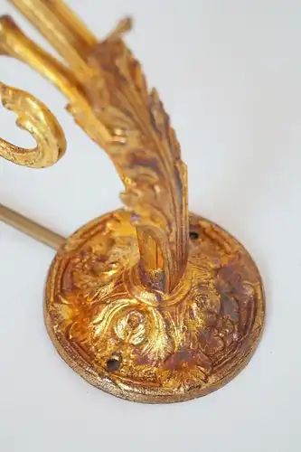 Einzigartige feuervergoldete original Jugendstil Wandlampe Wandleuchte Messing