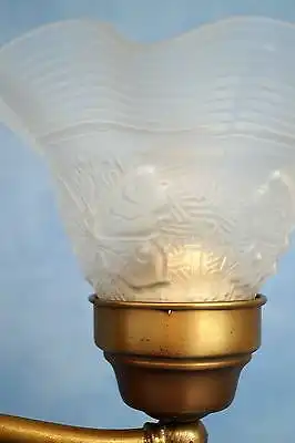 Französische original Jugendstil Bibliothek Leseleuchte Tischlampe Lampe Messing