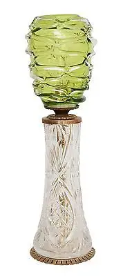 Absolut einzigartige Jugendstil Glas Tischleuchte mundgeblasen Schreibtischlampe 1