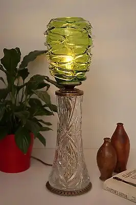 Absolut einzigartige Jugendstil Glas Tischleuchte mundgeblasen Schreibtischlampe 2