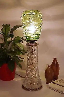 Absolut einzigartige Jugendstil Glas Tischleuchte mundgeblasen Schreibtischlampe 3