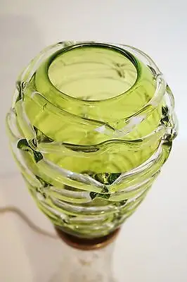 Absolut einzigartige Jugendstil Glas Tischleuchte mundgeblasen Schreibtischlampe 9