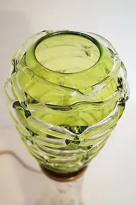 Absolut einzigartige Jugendstil Glas Tischleuchte mundgeblasen Schreibtischlampe