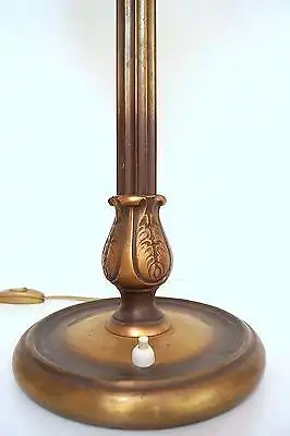 Einzelstück original Jugendstil Art Déco Schreibtischleuchte Messing 1930