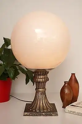 Sehr große Jugendstil Schreibtischleuchte Einzelstück Opalglas Lampenmanufaktur