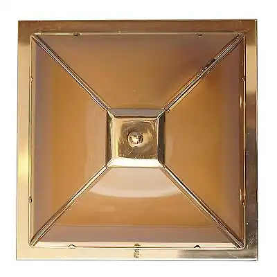 Sehr elegante quadratische Plafoniere Deckenlampe Wandleuchte Messing Plafonier