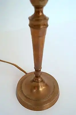 Edle original Jugendstil Schreibtischleuchte Tischlampe geätzter Glasschirm 1920