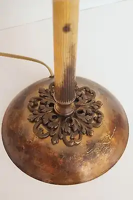 Herrliche original Wiener Jugendstil Kaffeehausleuchte Tischlampe Messing 1930