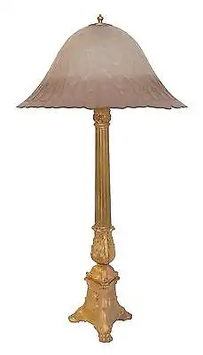 Riesige original Barock Prunkleuchte Salon Stehlampe Messing 96 cm Unikat 1880
