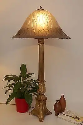 Riesige original Barock Prunkleuchte Salon Stehlampe Messing 96 cm Unikat 1880