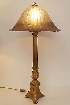 Riesige original Barock Prunkleuchte Salon Stehlampe Messing 96 cm Unikat 1880