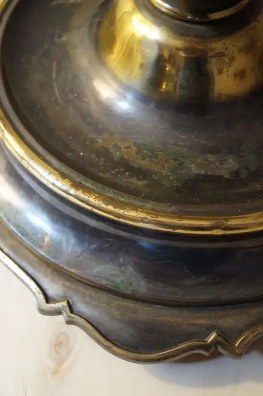 Prachtvolle original Jugendstil Stehlampe Stehleuchte Messing Berlin Banker 1920 11
