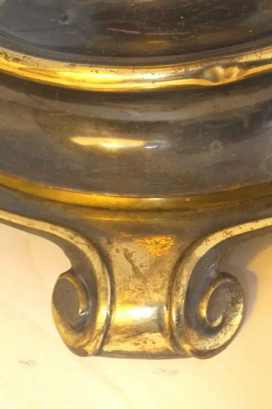 Prachtvolle original Jugendstil Stehlampe Stehleuchte Messing Berlin Banker 1920 9