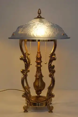 Weltweites Unikat Jugendstil Design Tischleuchte Messing Lampe Stehlampe ArtDeco