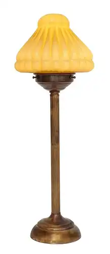 Wunderschöne original Art Déco Jugendstil Tischleuchte Messing 1940 Bankerlampe