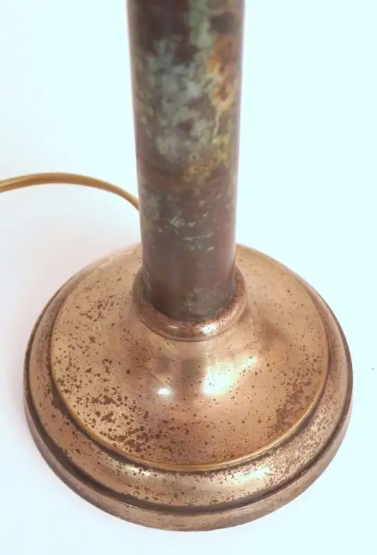 Unikat Jugendstil Lampe Tischleuchte irisierendes Design Glas um 1920 Sammler 3