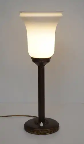 Original Art Deco Messinglampe Bankerlampe Bankerleuchte MAZDA Style 1930