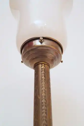 Original Art Deco Messinglampe Bankerlampe Bankerleuchte MAZDA Style 1930