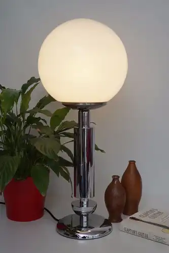 Orig. 70er Retro Bauhaus Schreibtisch Design Schreibtischleuchte Arztlampe Chrom