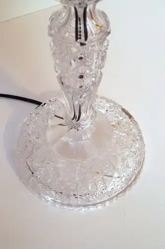 Original Jugendstil Tischlampe Kristall geschliffen 1920 Lampe antik