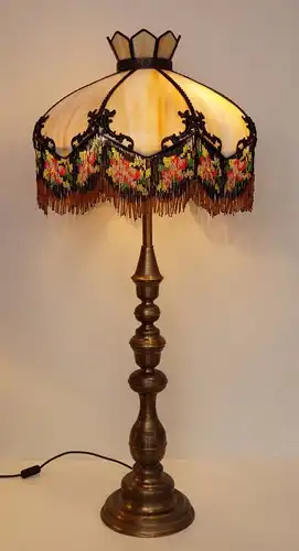 Unikat Jugendstil Stehlampe Prunkleuchte Messing Stehleuchte Tiffany Einzelstück