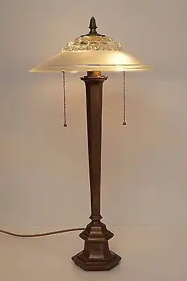 Sammlerstück original Art Nouveau Schreibtischlampe 1930 Bronze Messing