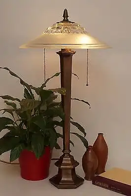 Sammlerstück original Art Nouveau Schreibtischlampe 1930 Bronze Messing