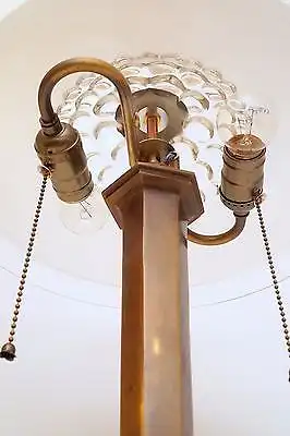 Sammlerstück original Art Nouveau Schreibtischlampe 1930 Bronze Messing