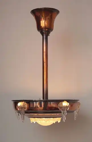 Sammlerstück original französische Art Déco Deckenlampe Hängelampe EZAN Nouveau