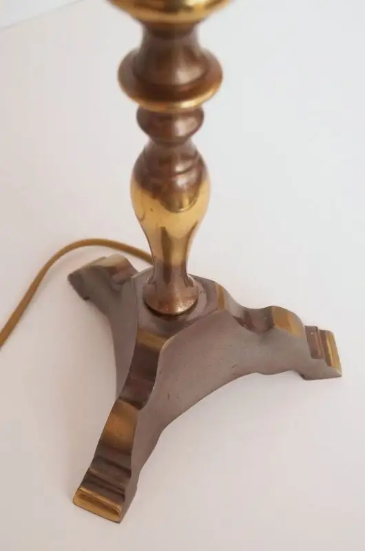 Wunderschöne original Jugendstil Schreibtischlampe Tischleuchte Messing um 1920 3
