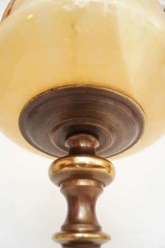 Wunderschöne original Jugendstil Schreibtischlampe Tischleuchte Messing um 1920 5