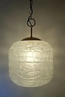 Sehr große original 70er Jahre Deckenlampe Hängelampe retro Glas 3