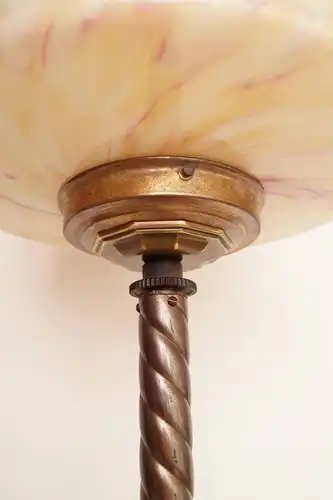 Unikat große original Jugendstil Stehlampe Stehleuchte um 1930 Messing