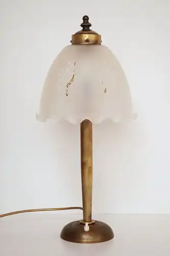 Wunderschöne original Jugendstil Salon Tischlampe Tischleuchte 1920 Messing
