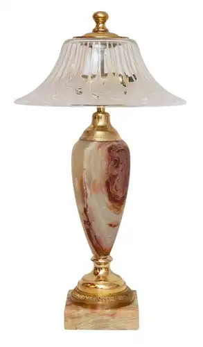 Unikat Jugendstil Tischlampe Schreibtischlampe Messing Rosenthal Alabaster