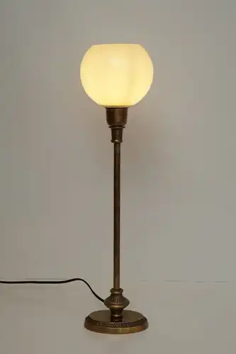 Wunderschöne schlanke Jugendstil Art Déco Tischleuchte Lampe Messing Unikat