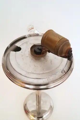 Unikate Bauhaus Art Deco Tischlampe "SILVER DOME" Schreibtisch Chrom