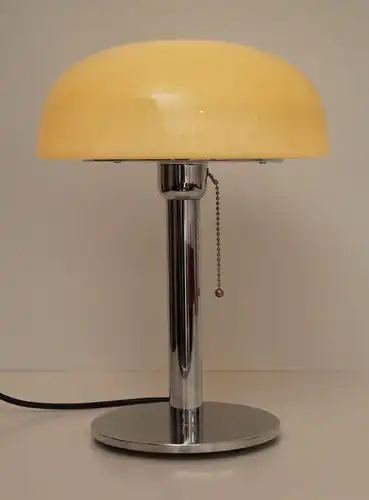 Elegante Art Déco Bauhaus Pilzleuchte Tischlampe Schreibtischleuchte Chrom
